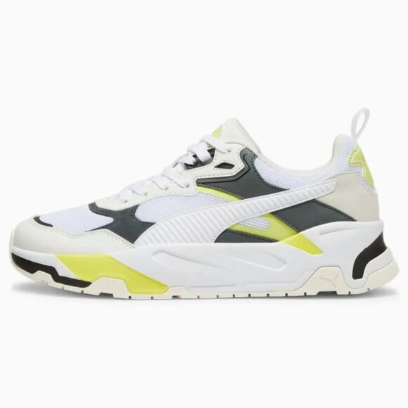 👟 [BRAND NEW] PUMA TRINITY WHITE LIME SHEEN MENS SHOES SIZE 14 SNEAKERS 👟 - Picture 2 of 12